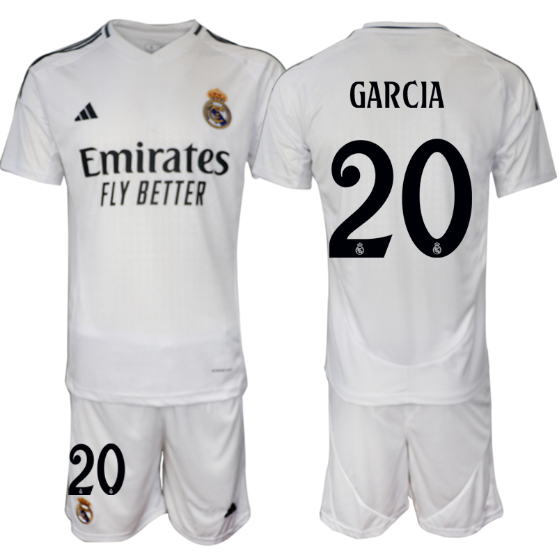 Men 2024-2025 Club Real Madrid home White #20 Soccer Jersey